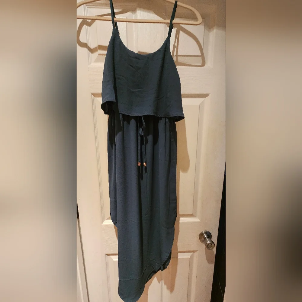 Beach Sundress Hunter Green size Small - Picture 4 of 7